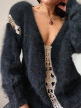 Load image into Gallery viewer, Vintage 1980’s Jewel Encrusted Mohair Sweater (XS-L)
