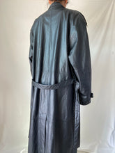 Load image into Gallery viewer, 1980’s Oversized Leather Trench Coat (M-XL)
