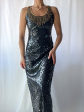 Load image into Gallery viewer, Vintage 1990’s Full Sequin Open Back Gown (XS/S)
