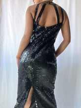 Load image into Gallery viewer, Vintage 1990’s Full Sequin Open Back Gown (XS/S)
