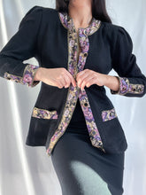 Load image into Gallery viewer, 90’s Vintage Versace Inspired Cardigan Sweater— Made in USA (XS-S)
