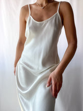 Load image into Gallery viewer, 1990’s Ivory Cream Bias Cut Satin Slip Dress (M/L)
