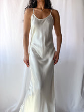 Load image into Gallery viewer, 1990’s Ivory Cream Bias Cut Satin Slip Dress (M/L)
