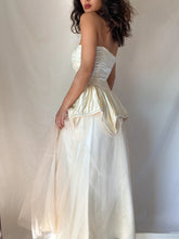 Load image into Gallery viewer, Handmade Vintage 1940’s Ivory Satin Bridal Gown (XS-S)
