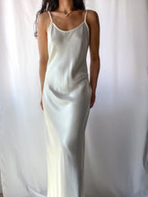 Load image into Gallery viewer, 1990’s Ivory Cream Bias Cut Satin Slip Dress (M/L)
