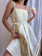 Load image into Gallery viewer, Vintage 1970’s Buttercream Pleated Prairie Dress (S-L)
