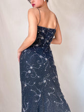 Load image into Gallery viewer, Vintage Hand Beaded Embroidered Silk Evening Gown (L-XL)
