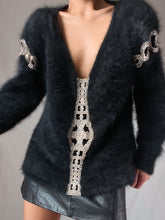 Load image into Gallery viewer, Vintage 1980’s Jewel Encrusted Mohair Sweater (XS-L)
