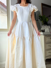 Load image into Gallery viewer, Handmade by Tia- Ivory Full Length Tiered 1950&#39;s-Inspired Princess Gown (XS-S)
