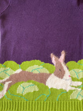 Load image into Gallery viewer, Rare Vintage 1980’s Hand-Knit Chunky Spring Bunny Sweater by Mabel’s
