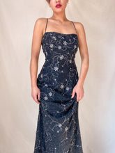 Load image into Gallery viewer, Vintage Hand Beaded Embroidered Silk Evening Gown (L-XL)
