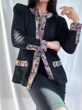 Load image into Gallery viewer, 90’s Vintage Versace Inspired Cardigan Sweater— Made in USA (XS-S)
