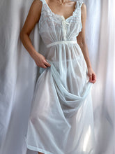 Load image into Gallery viewer, 1970’s Vintage Baby Blue Sheer Nightgown (XS-M)
