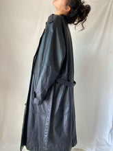 Load image into Gallery viewer, 1980’s Oversized Leather Trench Coat (M-XL)
