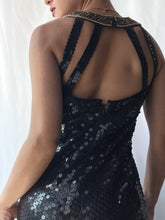 Load image into Gallery viewer, Vintage 1990’s Full Sequin Open Back Gown (XS/S)
