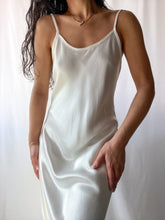 Load image into Gallery viewer, 1990’s Ivory Cream Bias Cut Satin Slip Dress (M/L)
