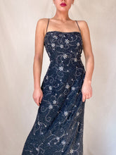 Load image into Gallery viewer, Vintage Hand Beaded Embroidered Silk Evening Gown (L-XL)
