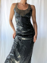 Load image into Gallery viewer, Vintage 1990’s Full Sequin Open Back Gown (XS/S)
