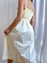 Load image into Gallery viewer, Vintage 1970’s Buttercream Pleated Prairie Dress (S-L)
