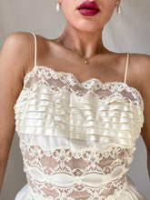 Load image into Gallery viewer, Heavenly 1970’s Vintage Lace Detailed Nightgown (XS-M)
