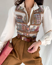 Load image into Gallery viewer, 90’s Vintage Cherub &amp; Bookshelf Tapestry Vest (XS-M)
