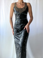 Load image into Gallery viewer, Vintage 1990’s Full Sequin Open Back Gown (XS/S)
